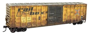 HO SCALE - ATSF EX RAILBOX 50FT EXT POST BOXCAR KIT