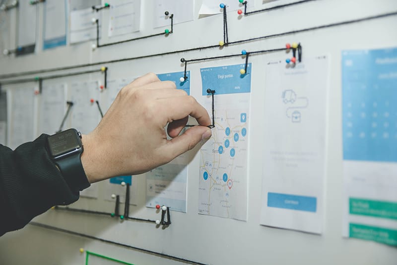alvaro-reyes-qWwpHwip31M-unsplash Whiteboard showcasing the web design and development process