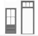 Ho 4-lite Door/Masonry/Trans 3