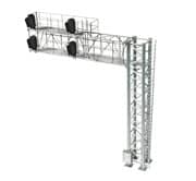 HO SIGNAL MODERN CANTILEVER 2 TRACK 4 HEAD RIGHT
