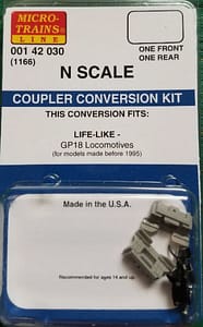 MT COUPLER CONVERSION KIT LIFELIKE GP-18 - 1 PC LEFT