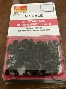 33ft STANDARD BROWN WHEEL SETS MEDIUM FLANGE - 1 PC LEFT