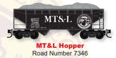 Z SCALE MT&L HOPPER RD# 7346 - ARRIVING 01/24