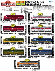 NYC F3 A UNIT 4 RD#'S AVAILABLE