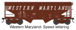 Western Maryland- Speed lettering Road #21470