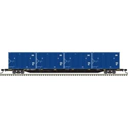 N TRAINMAN 85' TRASH FLAT CAR W/MSW CONTAINER APEX #100568