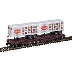 N TRAINMAN 50' FLAT CAR W/2 TRAILERS SCHAEFER / TTX #475095