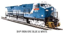 BHP IRON ORE BLUE & WHITE "PORT CHICHESTER" GE AC6000 RD# 6071