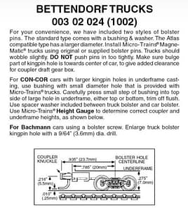 BETTENDORF TRUCKS - 1 PAIR - 11 PCS LEFT