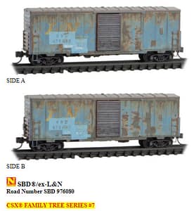 CSX FAMILY TREE SERIES - CAR #7 - SBD EX L&N (WEATHERED)