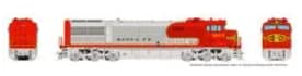 HO GE U30CG w/ SG (DC/Silent): Santa Fe - Warbonnet Renumber: #8001