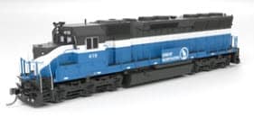 9802 EMD SD45, GN 419, Big Sky Blue, Paragon4 Sound/DC/DCC, HO