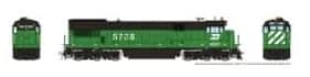 HO GE U33C (DC/DCC/Sound): Burlington Northern: #5738