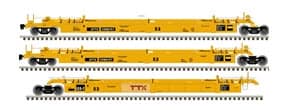 TTX 53FT xBRAN FORWARD THINKING LARGE LOGO ARTICULATED WELL CAR 3 CAR SET RD 728257