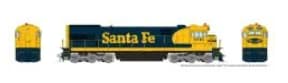 HO GE U36C (DC/DCC/Sound): Santa Fe - Yellow Warbonnet: #8716