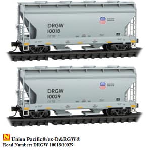 UNION PACIFIC/EX DRGW 2 BAY HOPPER RD# 10018