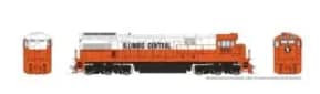 HO GE U33C w/ fairing (DC/DCC/Sound): Illinois Central - Orange & White: #5051