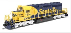 9460 EMD SD40-2, BNSF 1614, ATSF Blue/Yellow w/ Patch, Paragon4 Sound/DC/DCC, N