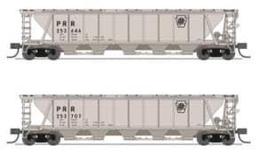 PRR W/BLACK KEYSTONE H32 COVERED HOPPERS