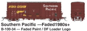 HO PC&F B-100-34 Boxcar: Southern Pacific - 1980s Fade: 3-Pack