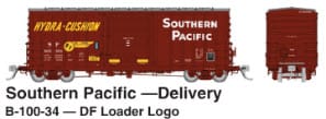 HO PC&F B-100-34 Boxcar: Southern Pacific - Delivery Scheme: 6-Pack