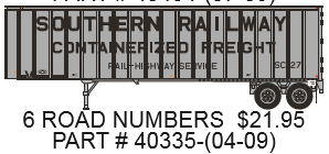 SOUTHERN FLEXI VAN TRAILER ( 6 DIFFERENT RD#'S)4 pcs left