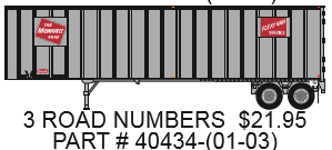MILWAUKEE RD FLEXI VAN TRAILER ( 3 DIFFERENT RD#'S) ONLY 3 PCS LEFT