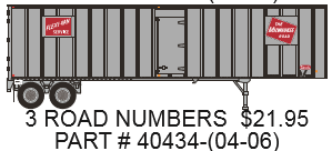 MILWAUKEE RD FLEXI VAN TRAILER ( 3 DIFFERENT RD#'S)