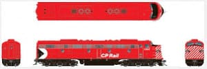 CP RAIL ACTION RED 5" STRIPES E8A #1800 DC/SILENT