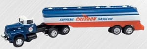 N 1954 IH R-190 Tractor w/Tanker Trailer 2-Pack (Chevron) Blue, White & Red
