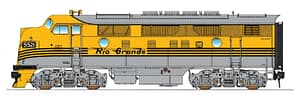 D&RGW- 4 STRIPE EMD F3A LOCOMOTIVE DC- 4 RD#'S AVAILABLE