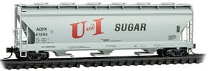 UTAH-IDAHO SUGAR COMPANY 3 BAY COVERED HOPPER