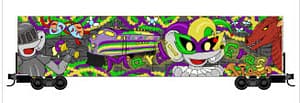 MICRO-MOUSE MARDI GRAS 60FT RIBET SIDE BOXCAR - MID MONTH RELEASE