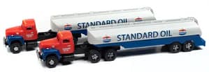 N 1954 IH R-190 Tractor w/Tanker Trailer 2-Pack (Standard Oil) Red, Silver & Blue