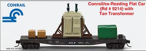 SPECIAL RUN MICRO-TRAINS CONRAIL FLAT WITH TAN TRANSFORMER LOAD