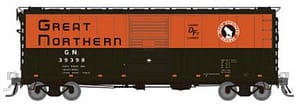 HO GN 40' Boxcar w/ Early IDNE: Great Northern - Green & Orange: 3-Pack