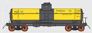FRANKLIN OIL 8000 GALLON TANK CAR - 6 RD#'S