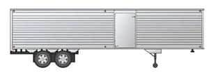 40' Fruehauf Fluted Side Volume Van w/Side Door - Silver/Unlettered