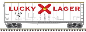 HO TRAINMAN 40' PLUG DOOR BOX CAR LUCKY LAGER #174