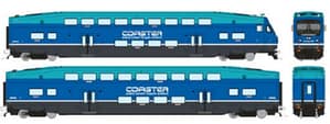 HO CEM BiLevel Commuter Car: Coaster - Modern: Set #1 (Cab: 421 Coaches: 42103, 42108)