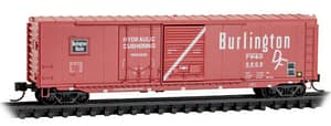 FORT WORTH & DENVER - BURLINGTON 50FT STANDARD BOXCAR # 5009 - 9 PCS LEFT