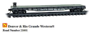 DRGW 50FT FLATCAR # 21001 - 1 PC LEFT