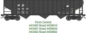 PENN CENTRAL 70 TON 14 PANEL HOPPER # 459610