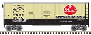 HO TRAINMAN 40' PLUG DOOR BOX CAR PEARL LAGER #5134