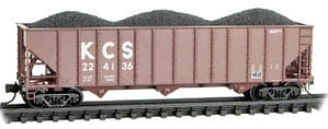 KANSAS CITY SOUTHERN 3 BAY HOPPER WITH LOAD