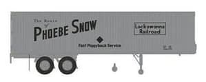 DL&W PHOEBE SNOW 35FT FRUEHAUF TRAILER 3 RD#'S AVAILABLE