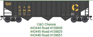 C&O CHESSIE 70 TON 14 PANEL HOPPER # 139808