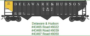 DELAWARE & HUDSON 70 TON 14 PANEL HOPPER # 9002