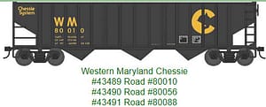 WM CHESSIE 70 TON 14 PANEL HOPPER # 80010