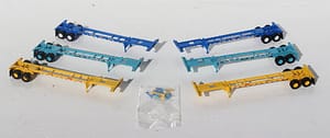 40FT CHASSIS ASSORTMENT 6 PACK CONTAINS 2 EACH - MAERSK - TAL - OOCL